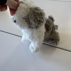 Ty Beanie Baby Animal Gray and White Dog - “Kirby” 2001